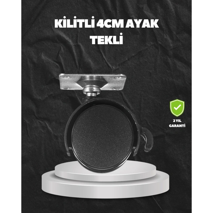 Kilitli 4 Cm Evrensel Tekerlek Ayak Tek Adet