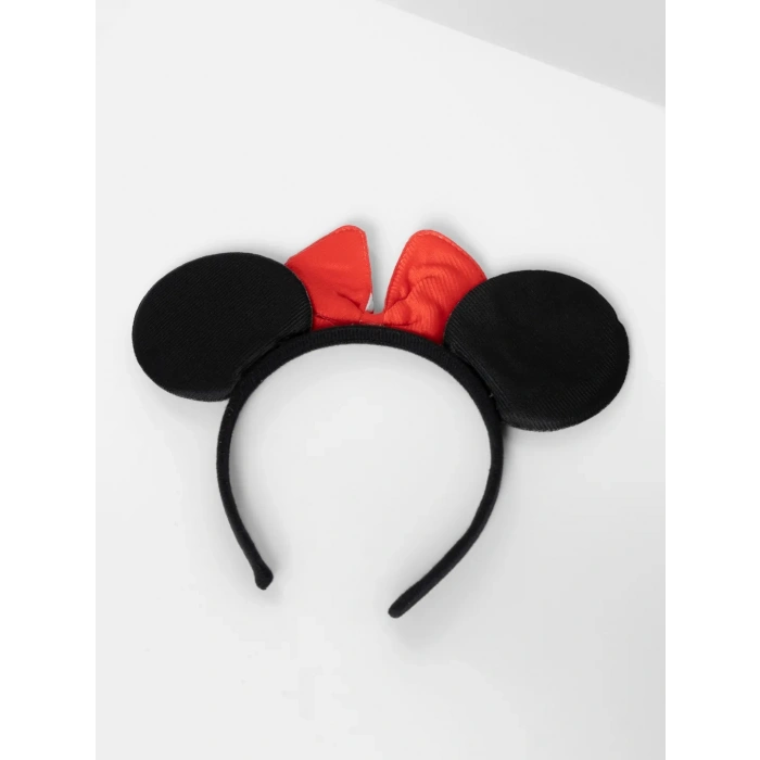 Kırmızı Fiyonklu Minnie Mouse Taç Fare Tacı Kafa Bandı
