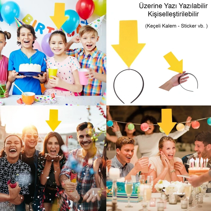 Kişiselleştirilebilir Ok Taç – Sarı Renk