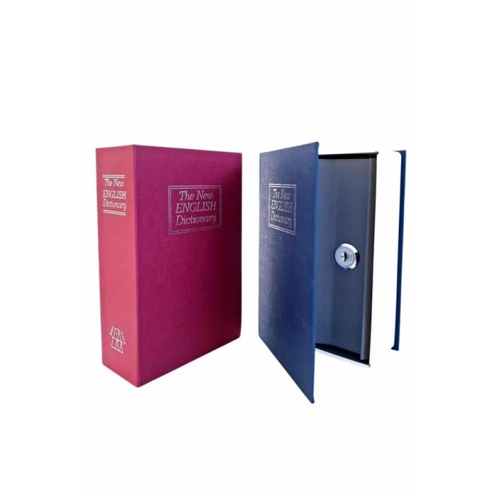 Kitap Görünümlü Gizli Kasa Büyük Boy Anahtarlı Kilitli Para Kasası