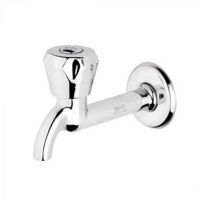 Klasik Musluk Uzun Başlık Kırmızı Sıcak Su Topbaş Topaç Koç Başlık Duvardan Tek Giriş Aynasız