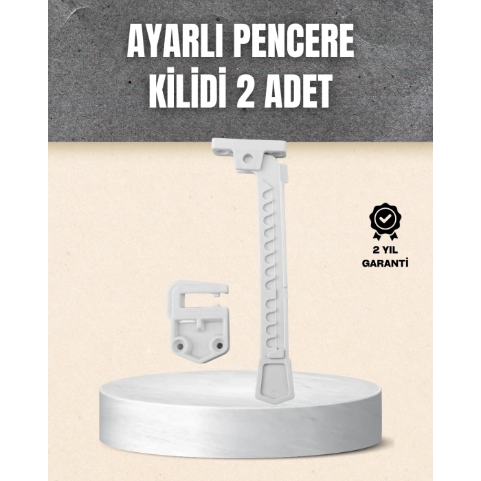 Kolay Montajlı Pencere Açılma Sınırlayıcı 2’li Set