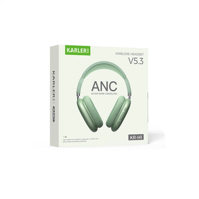 Krh2 Aktif Gürültü Engelleyici Özellikli Bt 5.3 Kafaüstü Kablosuz Kulaklık - Yeşil