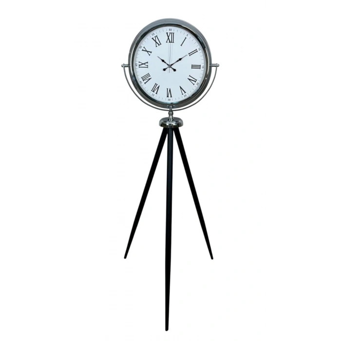 Krom Asalet Tripod Ayaklı Saat