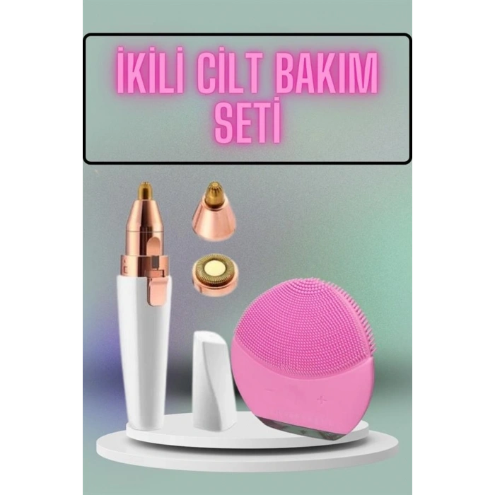 Kulak Burun Ve Yüz Epilasyon Aleti Ve Yüz Masaj Aleti İkili Cilt Bakım Seti