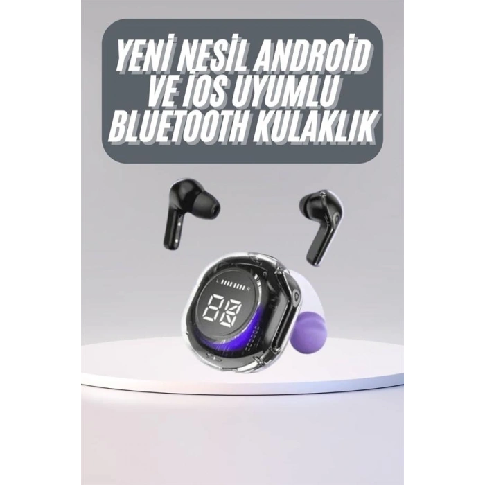 Kulak İçi Bluetooth Kulaklık Anc Enc Özellikli Şarj Göstergeli Kablosuz Kulaklık
