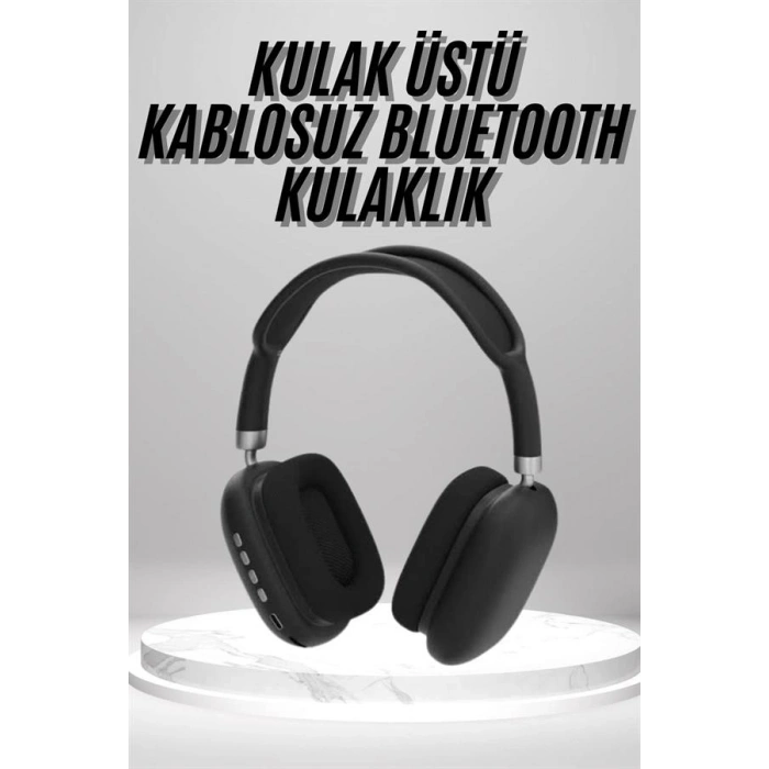 Kulak Üstü Kablosuz Bluetooth Kulaklık Yumuşak Süngerli Sd Kart Girişli