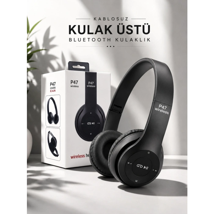 Kulak Üstü Tf Kart Ve Aux Destekli Ergonomik Bluetooth Kulaklık
