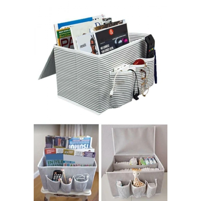 Kullanışlı Başucu Düzenleyici Çok Amaçlı Düzenleyici Organizer Hurç Kutu 02030