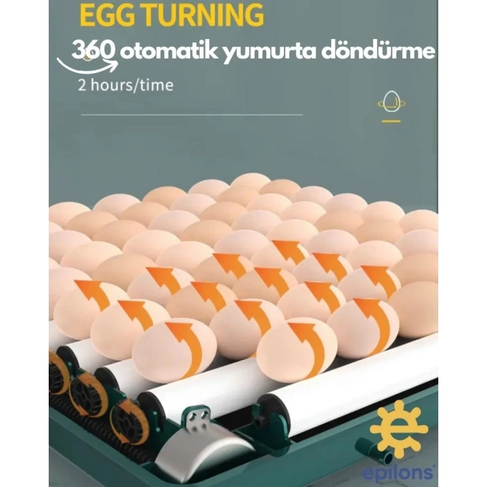 Kuluçka Makinesi 130 Lu Tam Otomatik Yedek Motorlu