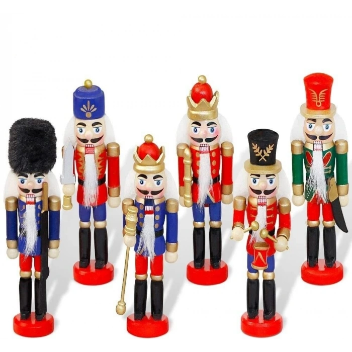 Kurşun Asker Ahşap Dekoratif Eşya (6lı Set 13cm)