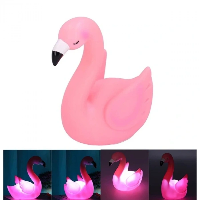 Led Işıklı Flamingo Masa Lambası