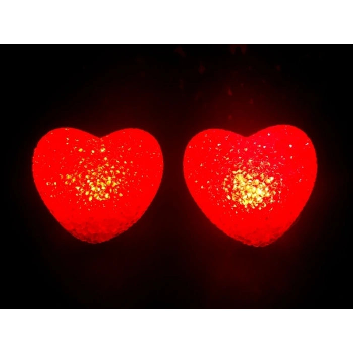 Led Işıklı Kırmızı Kalp Gece Lambası