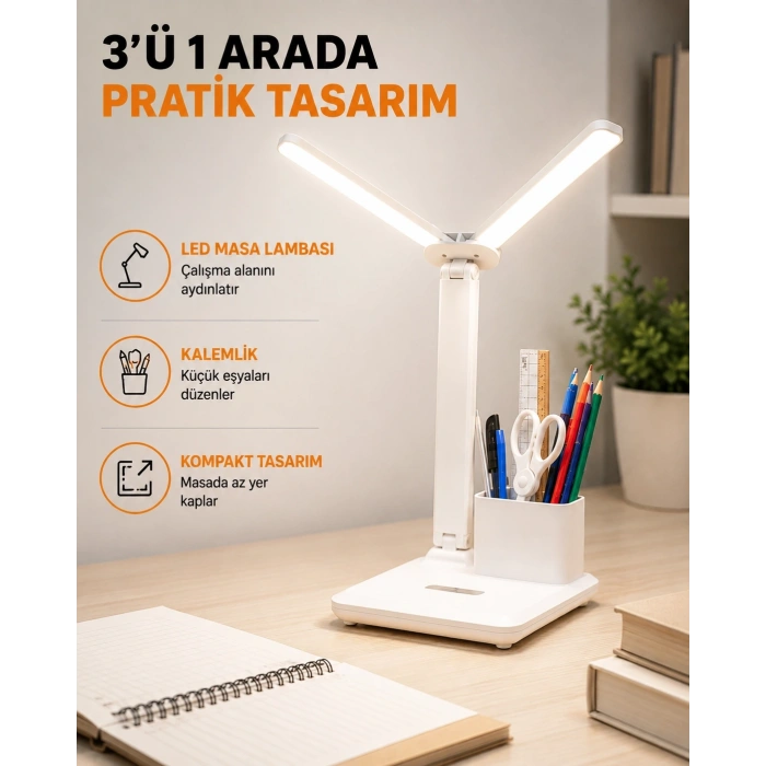 Led Işıklı Masa Lambası – Göz Yormayan, Kısılabilir Ve Esnek Başlıklı Yeni Nesil