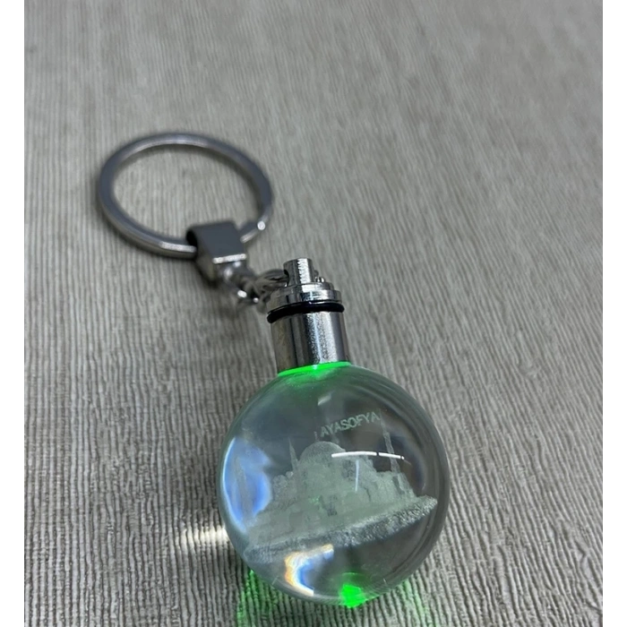 Ledli Ayasofya Tasarımı Kristal Anahtarlık Alk3803