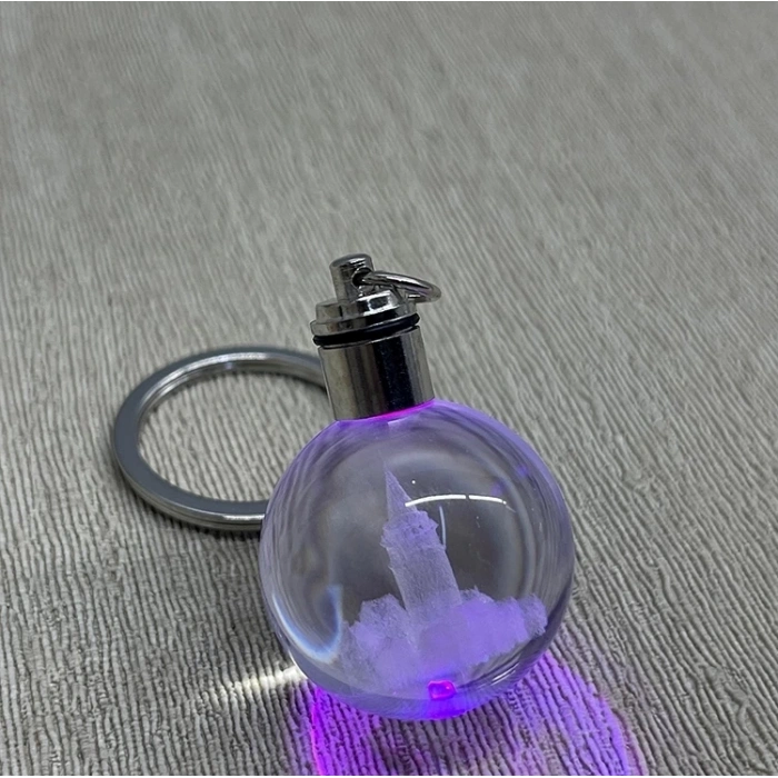 Ledli Galata Kulesi Tasarımı Kristal Anahtarlık Alk3780