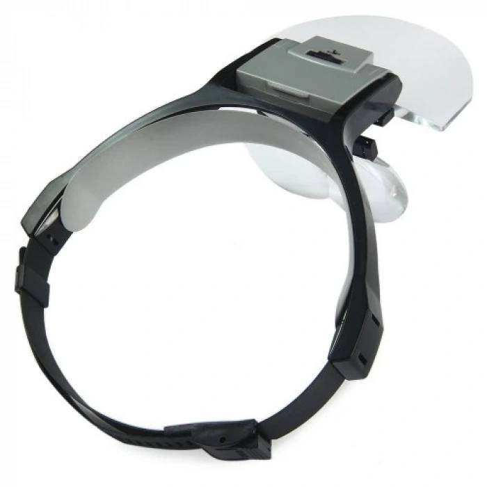 Lens Takmalı 5 Lenslı , Led Lambalı Şapka Tip Büyüteç