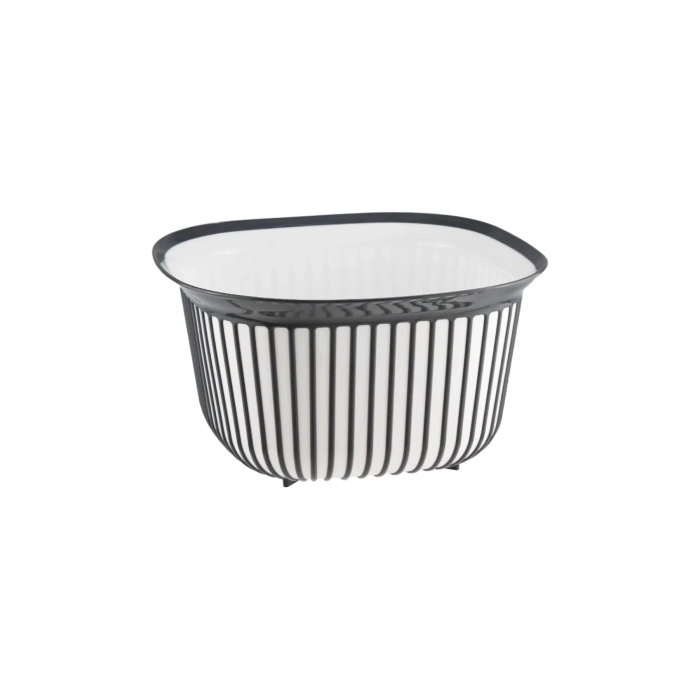 Linea Kare Çizgi Desenli Kase 4 Ltbnm3712 (599)