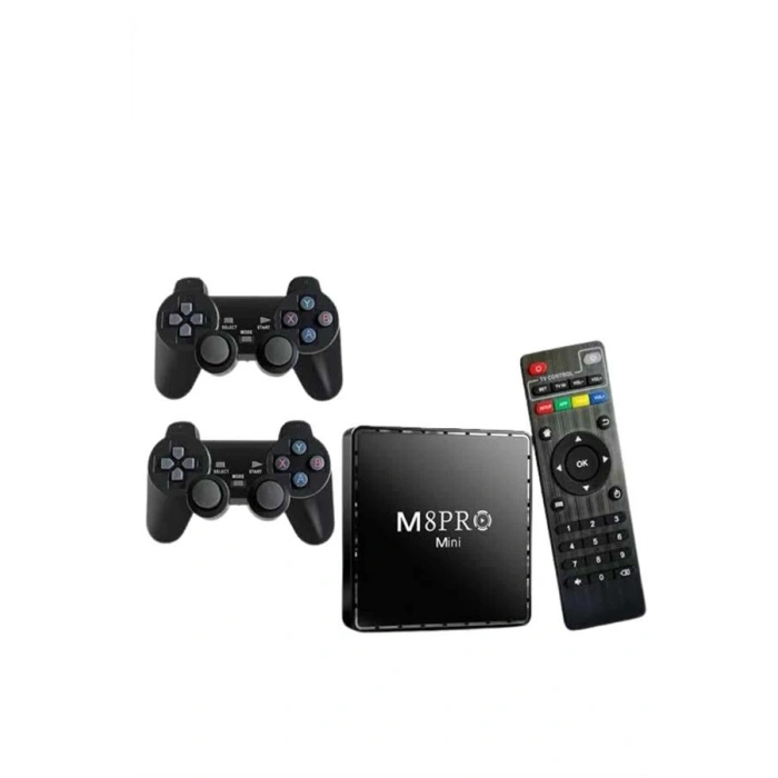 M8 Pro Mini 2.4g 10k Ultra Hd 64 Gb Tv Box Android Tv Game Box  2 Adet Oyun Konsolu