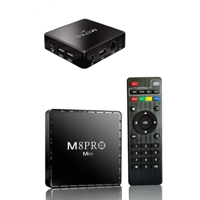 M8 Pro Mini 2.4g 10k Ultra Hd 64 Gb Tv Box Android Tv Game Box  2 Adet Oyun Konsolu