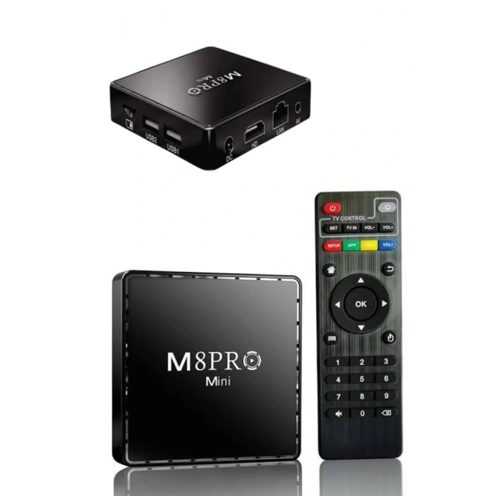 M8 Pro Mini 2.4g 10k Ultra Hd 64 Gb Tv Box Android Tv Game Box  2 Adet Oyun Konsolu