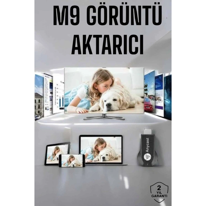 M9 Plus Kablosuz Görüntü+ses Aktarıcı Hdmı Tv