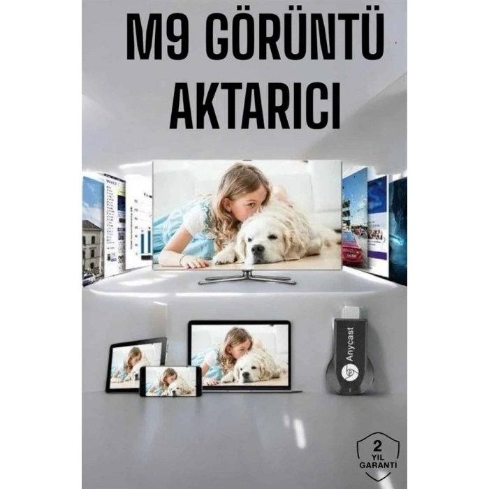 M9 Plus Kablosuz Görüntü+ses Aktarıcı Hdmı Tv
