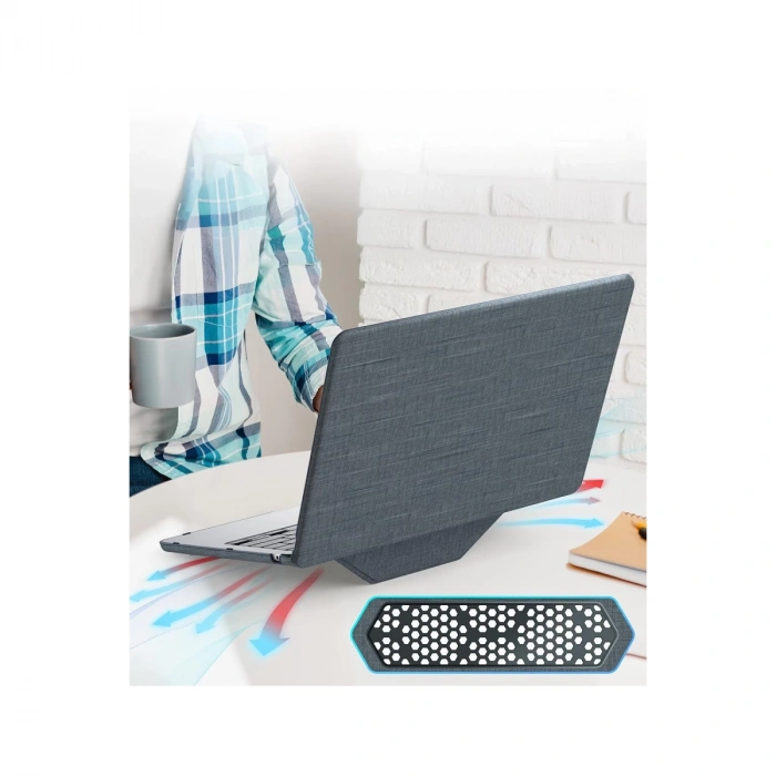 Macbook Air 13.6 Macbook Kumaş Kapak - Gri