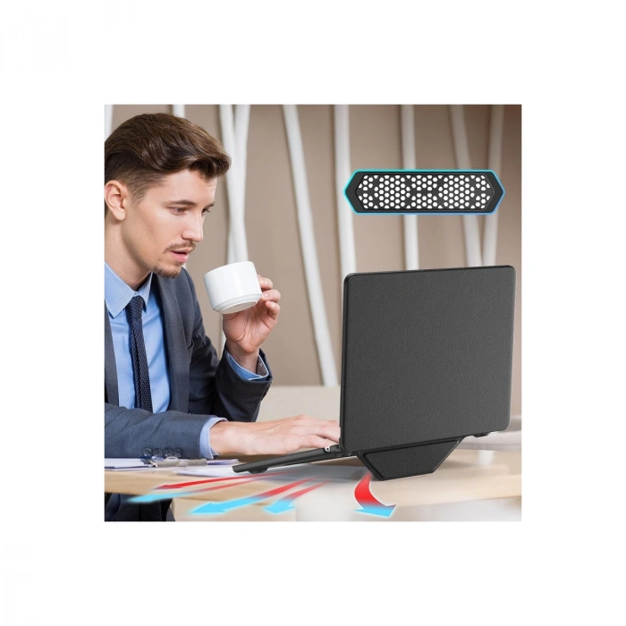 Macbook Air 15 2024 Macbook Deri Kapak - Siyah