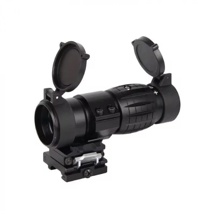 Magnifier 3x Yakınlaştırmalı Dürbün  22mm Ray Uyumlu, Katlanır Yaylı Ayaklı