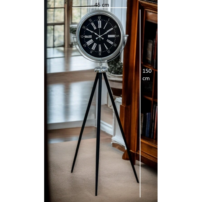 Majestic Krom Tripod Ayaklı Saat