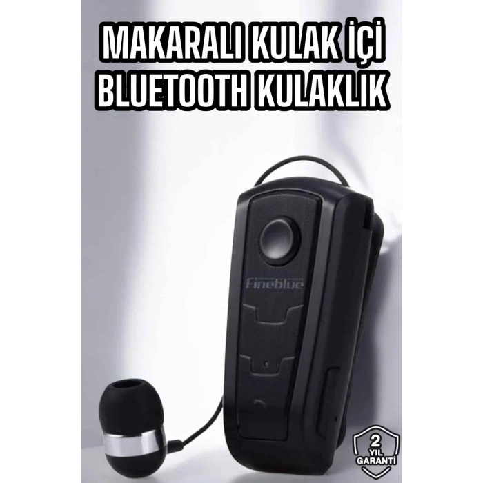 Makaralı Bluetooth Kulaklık Çağrı Cevaplama Kablolu Uzun Pil Ömrü