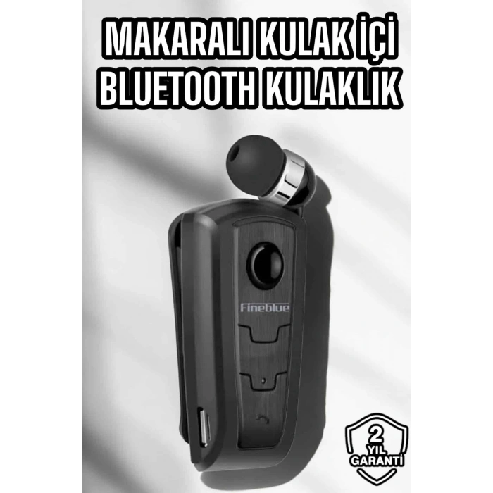 Makaralı Bluetooth Kulaklık Kulak İçi Android İos Uyumlu Titreşimli