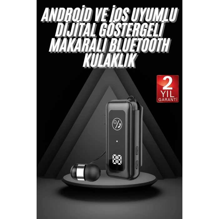 Makaralı Bluetooth Kulaklık Telefon Uyumlu Makaralı Tf Kart Girişli Güç Göstergeli