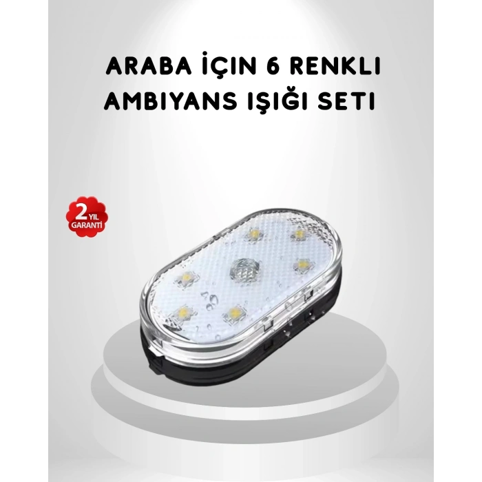 Manyetik Montajlı Araba İçi Ambiyans Işıkları – Kablosuz Ve Şık Tasarım
