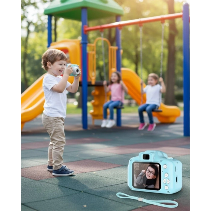 Mavi Hd Mini Kamera Video Fotoğraf Çekimli Şarj Edilebilir Bataryalı Hafıza Kart Destekli