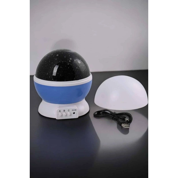 Mavi Ve Mor Işıklı Projeksiyon Lambası