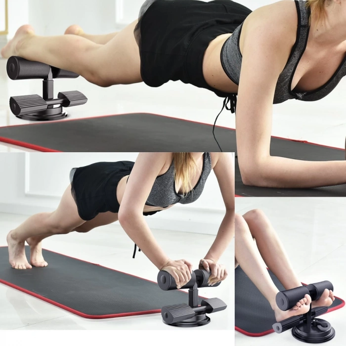 Mekik Çekme Spor Aleti Ayak Destekli Vantuzlu