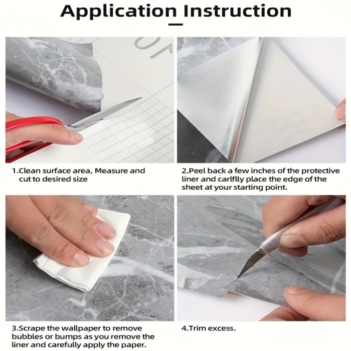 Mermer Desenli Mutfak Duvar Kağıdı Sticker - 5m X 60cm: Su Ve Yağa Dayanıklı, Yüksek Sıcaklık Esnekliğine Sahip Tezgah, Dolap, Ocak Yenileme Folyosu T10