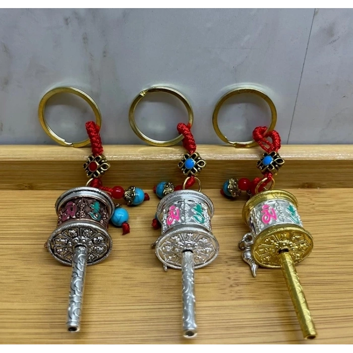 Metal Feng Shui Şans Çarkı Anahtarlık Alk4458