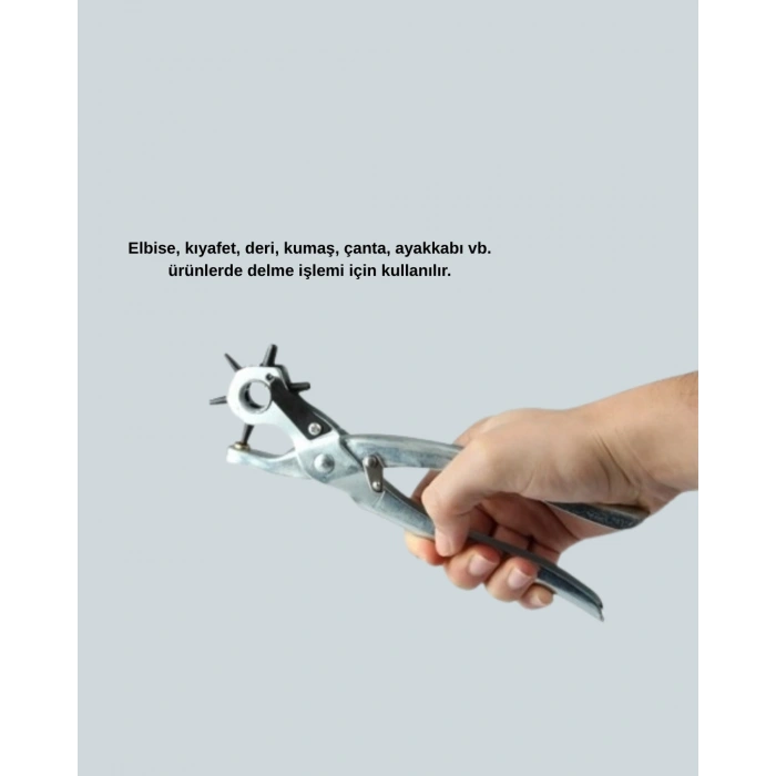 Metal Gövdeli Ayarlanabilir Deri Delme Pensesi 2.5–5 Mm Delik Açma Aracı