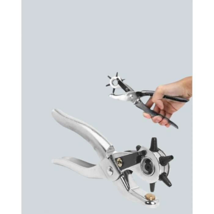 Metal Gövdeli Ayarlanabilir Deri Delme Pensesi 2.5–5 Mm Delik Açma Aracı