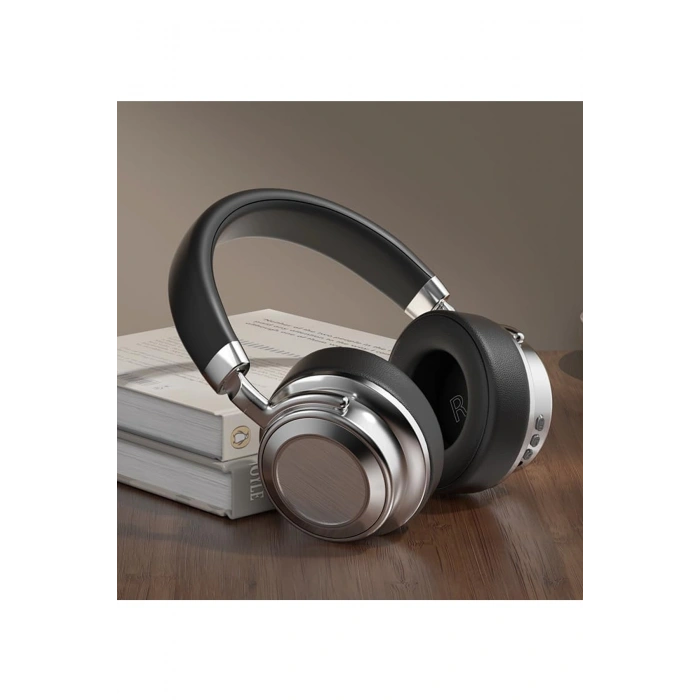 Metal Kulak Üstü Kablosuz Bluetooth Kulaklık Hybrid Anc Type-c Hızlı Şarj Bluetooth 6.0