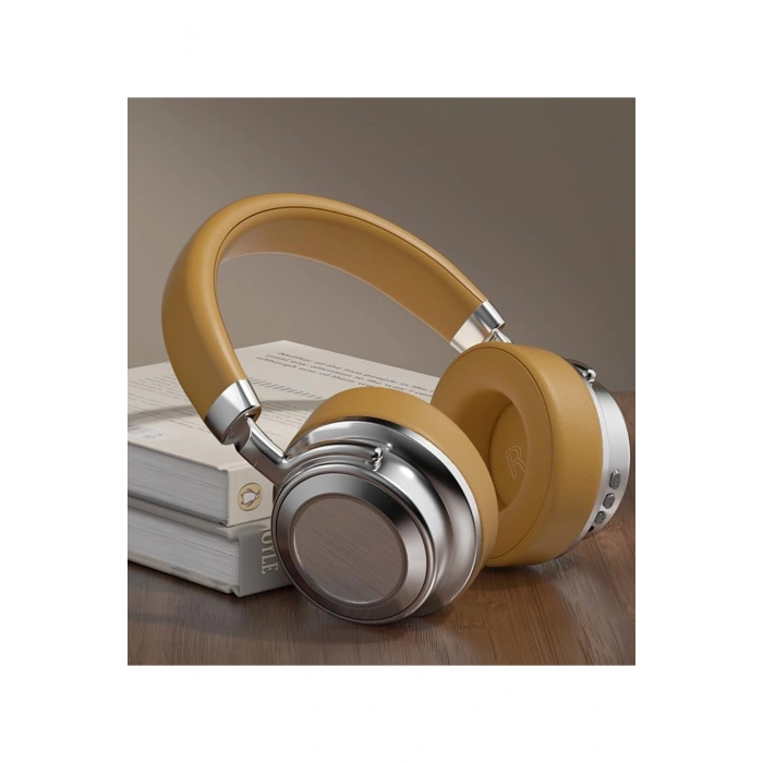 Metal Kulak Üstü Kablosuz Bluetooth Kulaklık Hybrid Anc Type-c Hızlı Şarj Bluetooth 6.0