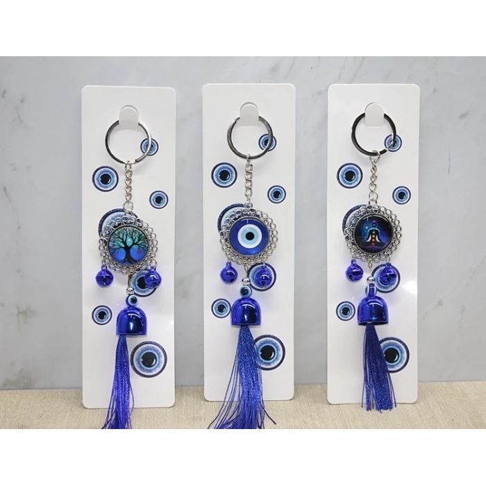 Metal Nazar Boncuğu Anahtarlık Alk3496
