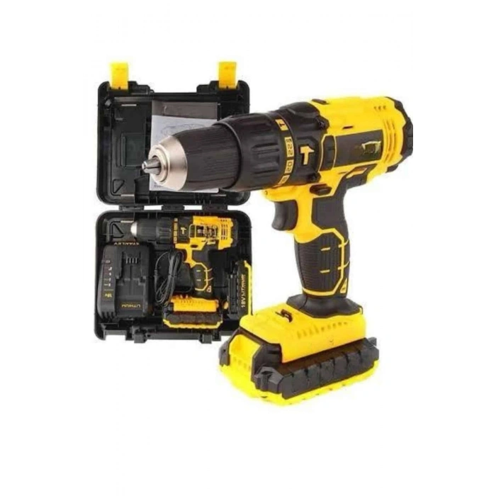 Metal Şanzıman Çift Akülü Bakır Sargı 24 Parça Led Aydınlatmalı Matkap Seti