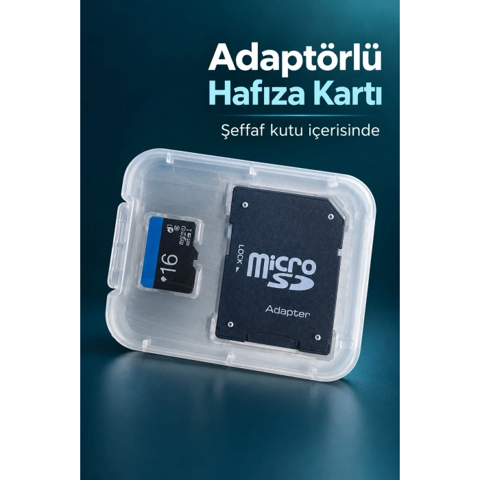 Microsd Hafıza Kartı 16 Gb Adaptörlü Set