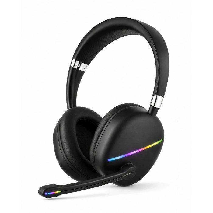 Mikrofonlu Bluetooth Kulak Üstü Kulaklık Rgb Aydınlatmalı Type-c Şarjlı