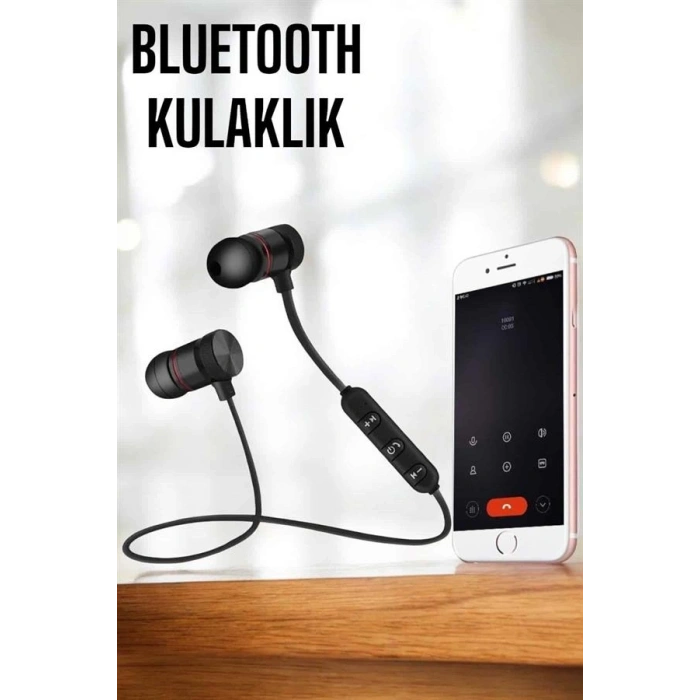 Mikrofonlu Kablosuz Sport Kulak İçi Mıknatıslı Kulaklık