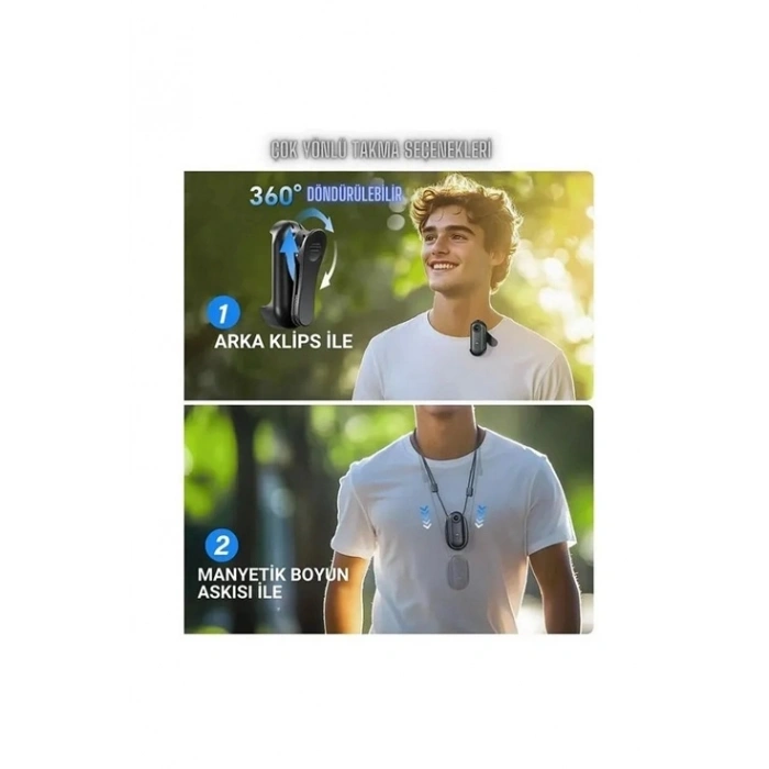 Mini 4k Wıfı Aksiyon Kamerası Vücut Kamerası Giyilebilir Video Kaydedici Hafıza Kartı Dahil